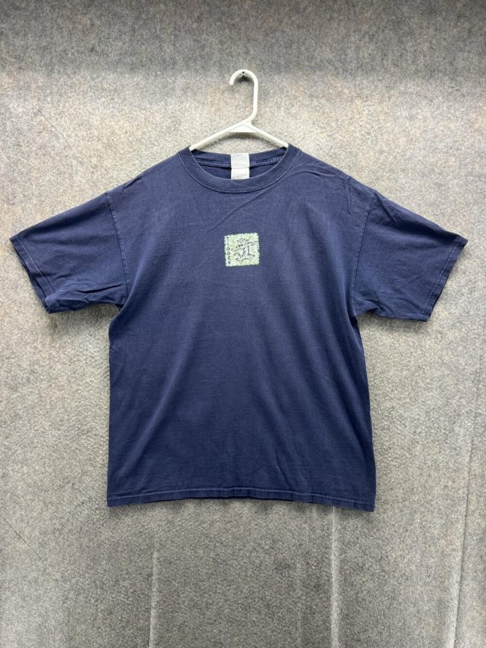 The Disney Store Shirt Mens Large Blue Box Logo Graphic Tee Crewneck Cotton